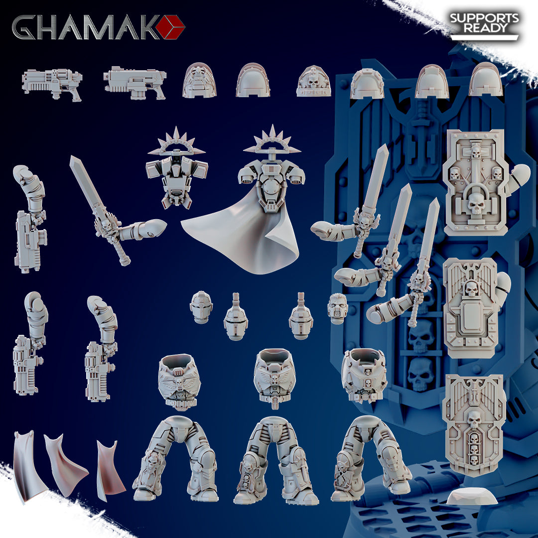 Sidereum Knights - Brotherood of the Sword Unit (3) - Ghamak 3D Printed Prime Scale