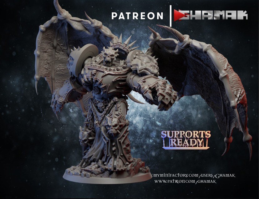 Lord of Hate - Ghamak - 3D Printed 28mm - 150mm