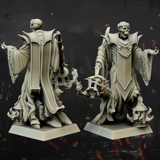 Undead Skeleton Wizard - Highlands Miniatures - 3D Printed