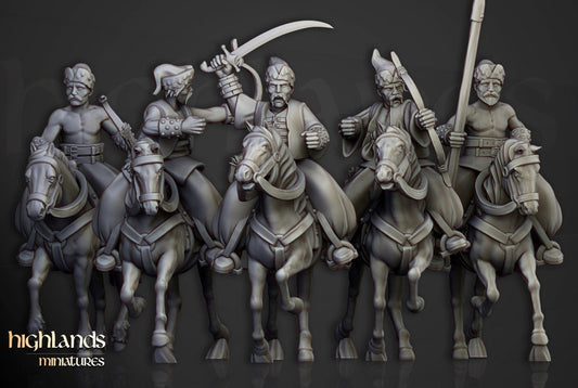 Cossacks Light Cavalry Unit (5) - Volhynia - Highlands Miniatures - 3D Printed 32 mm scale