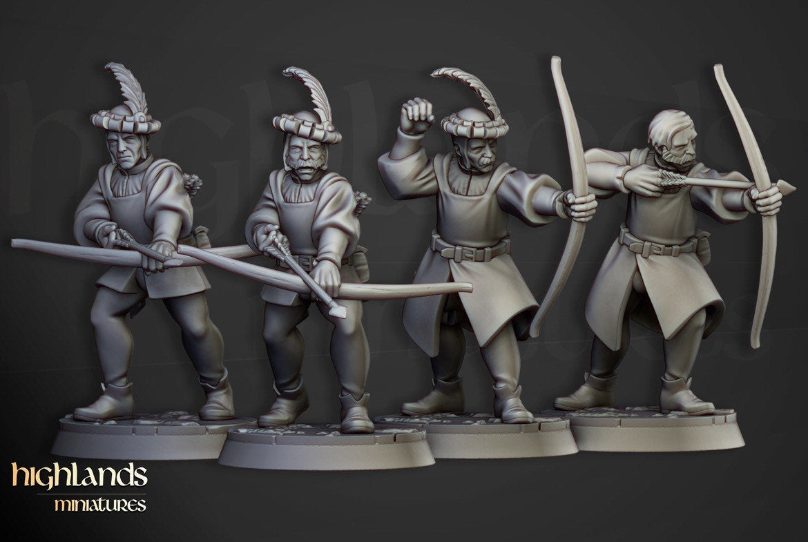 Sunland Bowmen Unit (10) - Empire of the Sun - Highlands Miniatures - 3D Printed 28/32 mm