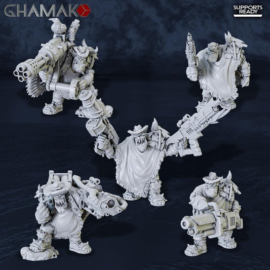 Wild Wild Orkz - Sharpshootaz - Ghamak 3D Printed 32 MM Scale