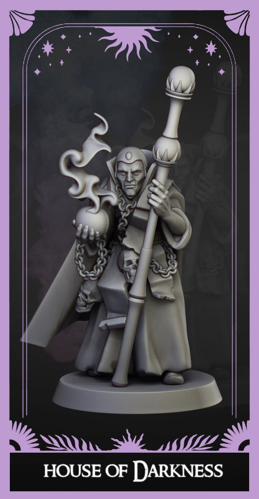 Mage - House of Darkness - Empire of the Sun - Highlands Miniatures - 3D Printed 32 mm scale