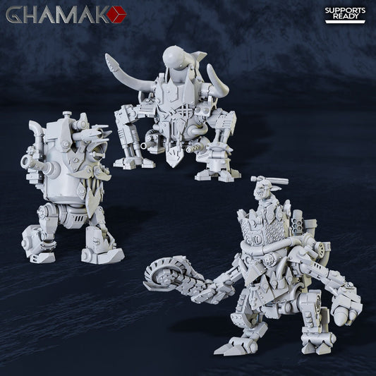 Wild Wild Orkz - Killa Kans Unit (3) - Ghamak - 3D Printed  32 mm scale