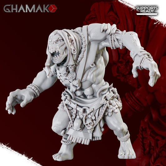 Beasts of Doom - Ancient Ogre - Ghamak - 3D Printed 32 mm scale