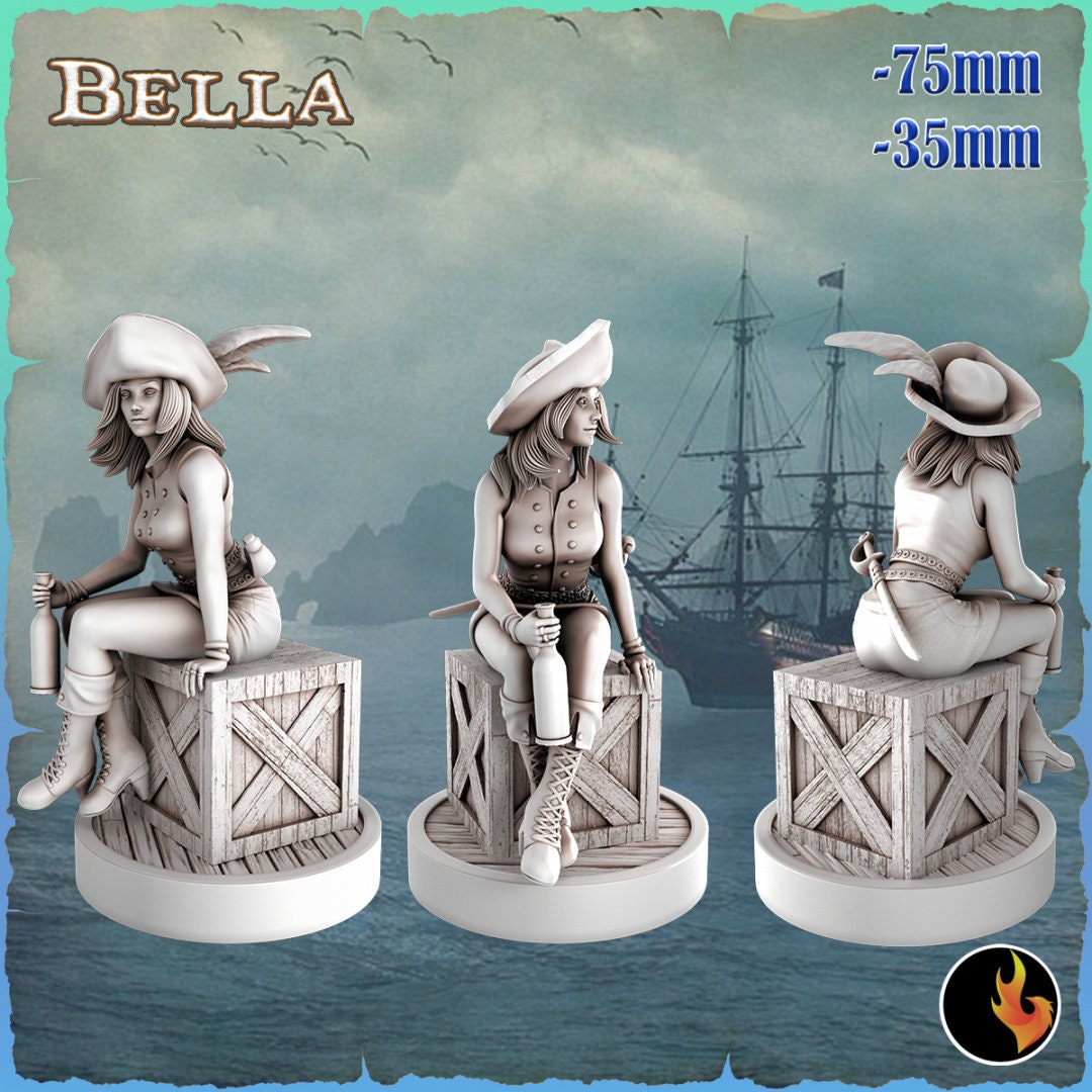 Bella - Pirate Girls - Ravi Sampath - 3D Printed 35 mm/75 mm