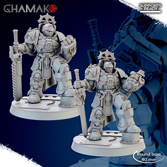 Sidereum Knights - Tribune - Captain - Ghamak 3D Printed 32 MM Scale