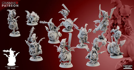 Bigjaws Jumpers (10) - Death Cap Goblins - Ghamak - 3D Printed - 32 mm scale