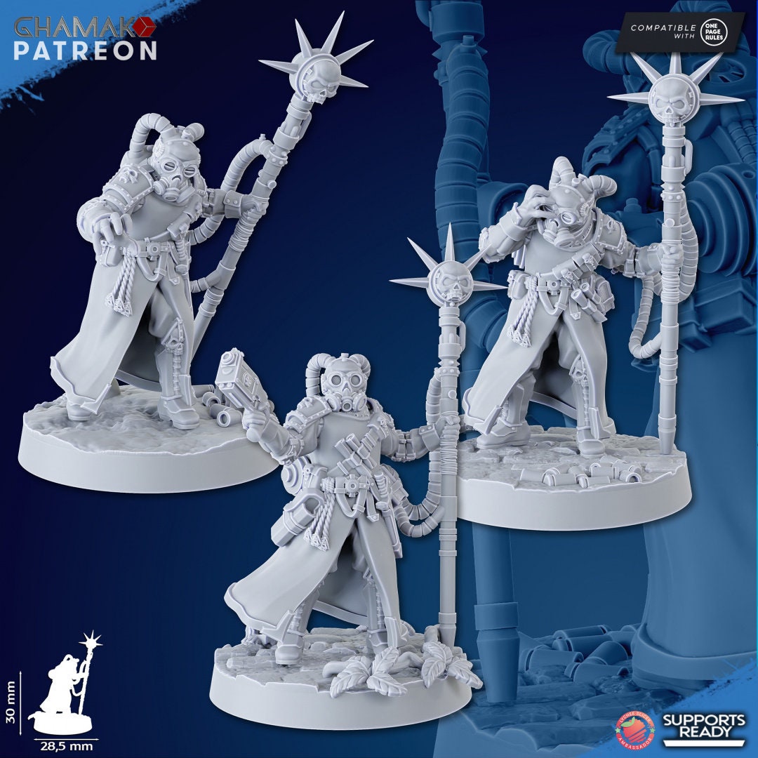 Sidereum Knights - Psycher Korps - Ghamak - 3D Printed  32 mm scale