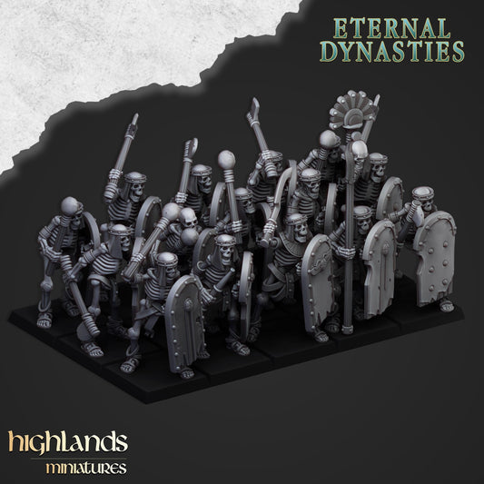 Ancient Skeletons with Swords (15) - Eternal Dynasties - Highlands Miniatures - 3D Printed 28/32 mm scale