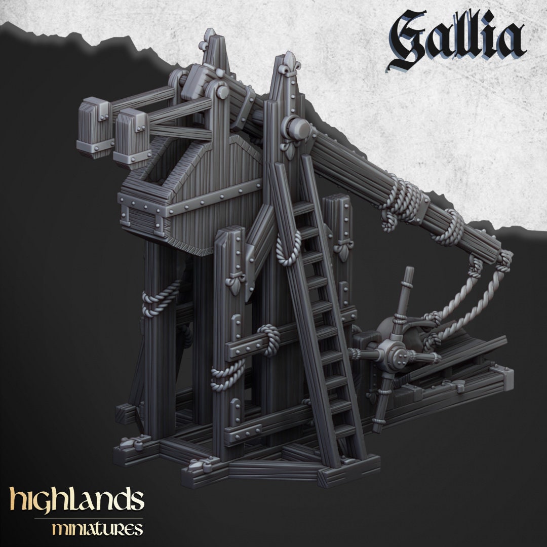 Gallia Trebuchet - Highlands Miniatures - 3D Printed Britons