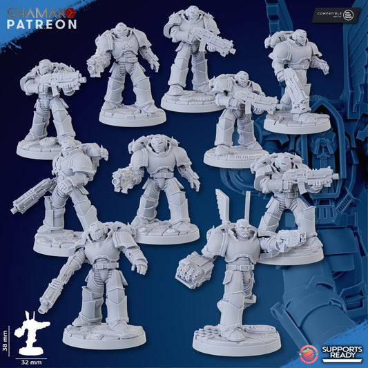 Vengeful Angels - Imperator's Militum Unit (10) - Ghamak - 3D printed 32 mm scale