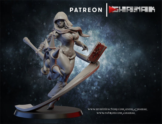 Chaos of Change- Warrior Pin-up - Ghamak - 3D Printed 32 mm